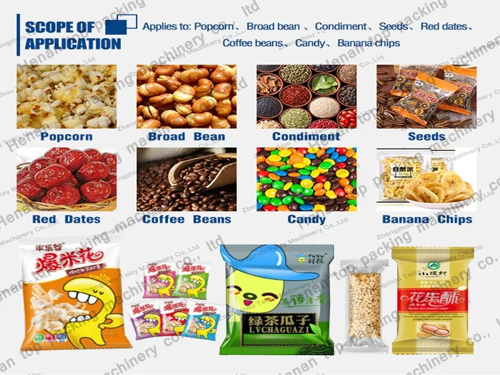 Applications of candy packing machine