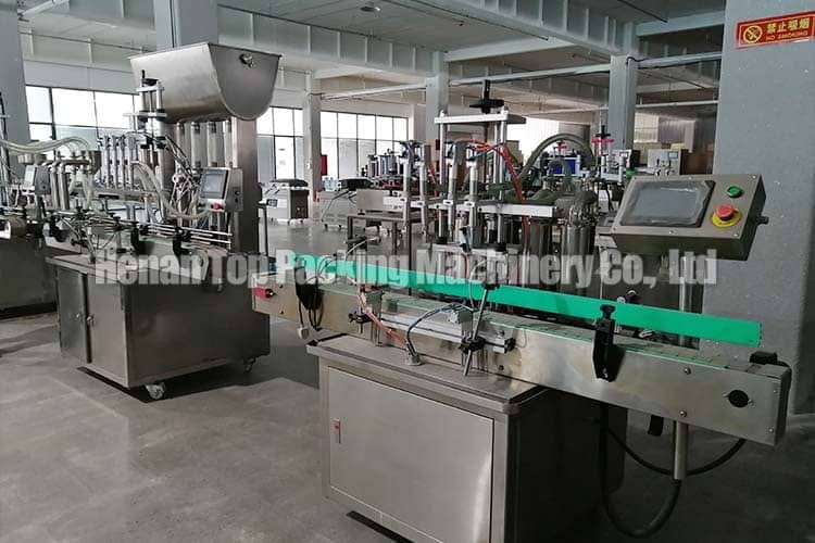 Paste and liquid filling machine in factory